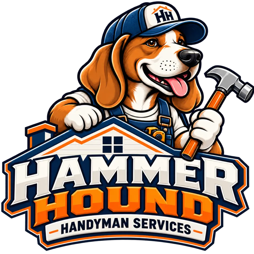 Hammer Hounds handyman mascot and logo